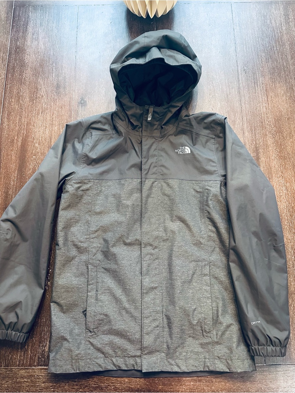 The North Face Kid’s Two-Tone Gray Hooded Raincoat